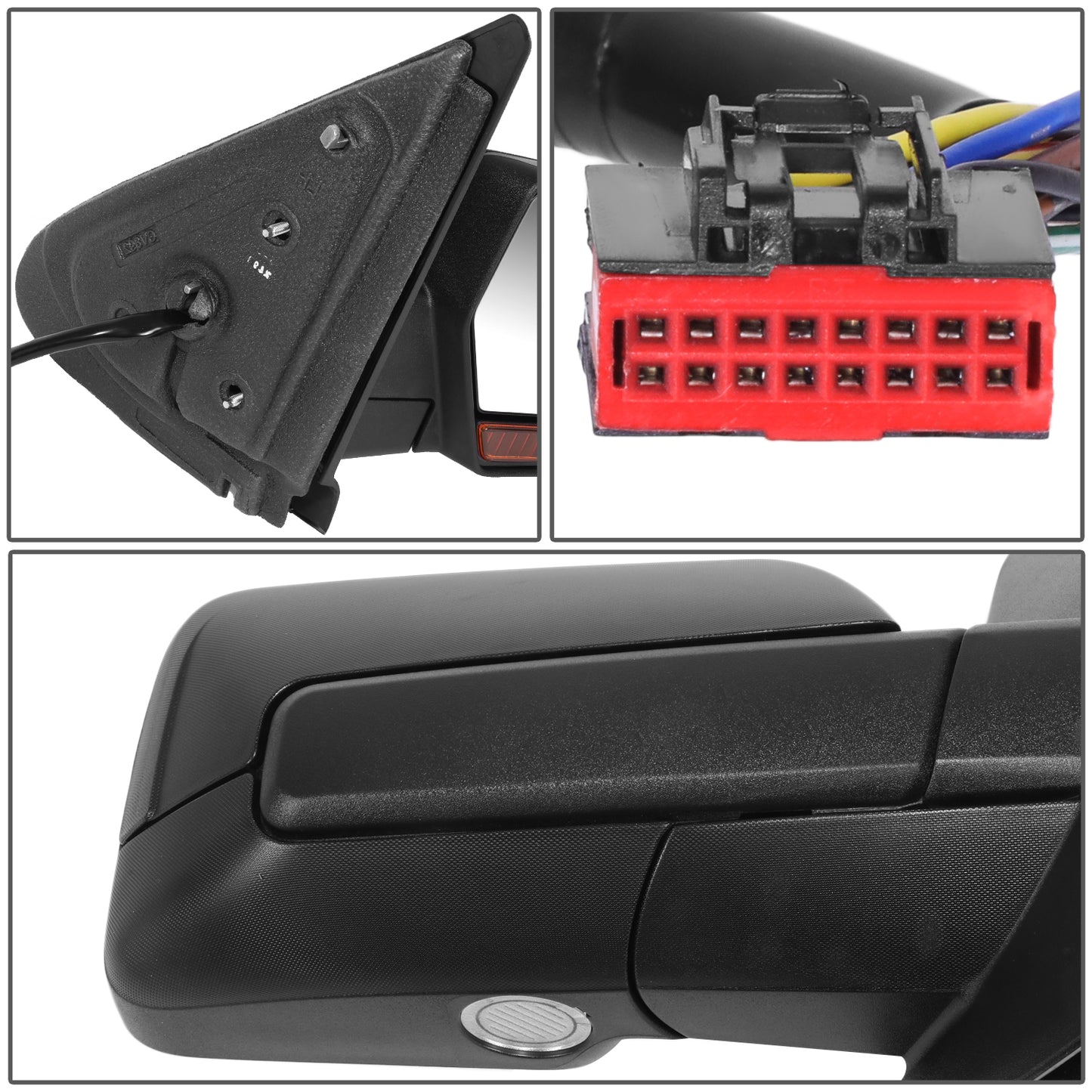 RETROVISOR MIRROR - FORD EXPEDITION 2015-2017 - WITH POWER FOLD - WITH HEATED - WITH BLIND SPOT TEXTURED COVER - OE STYLE - PASSENGER RIGHT SIDE