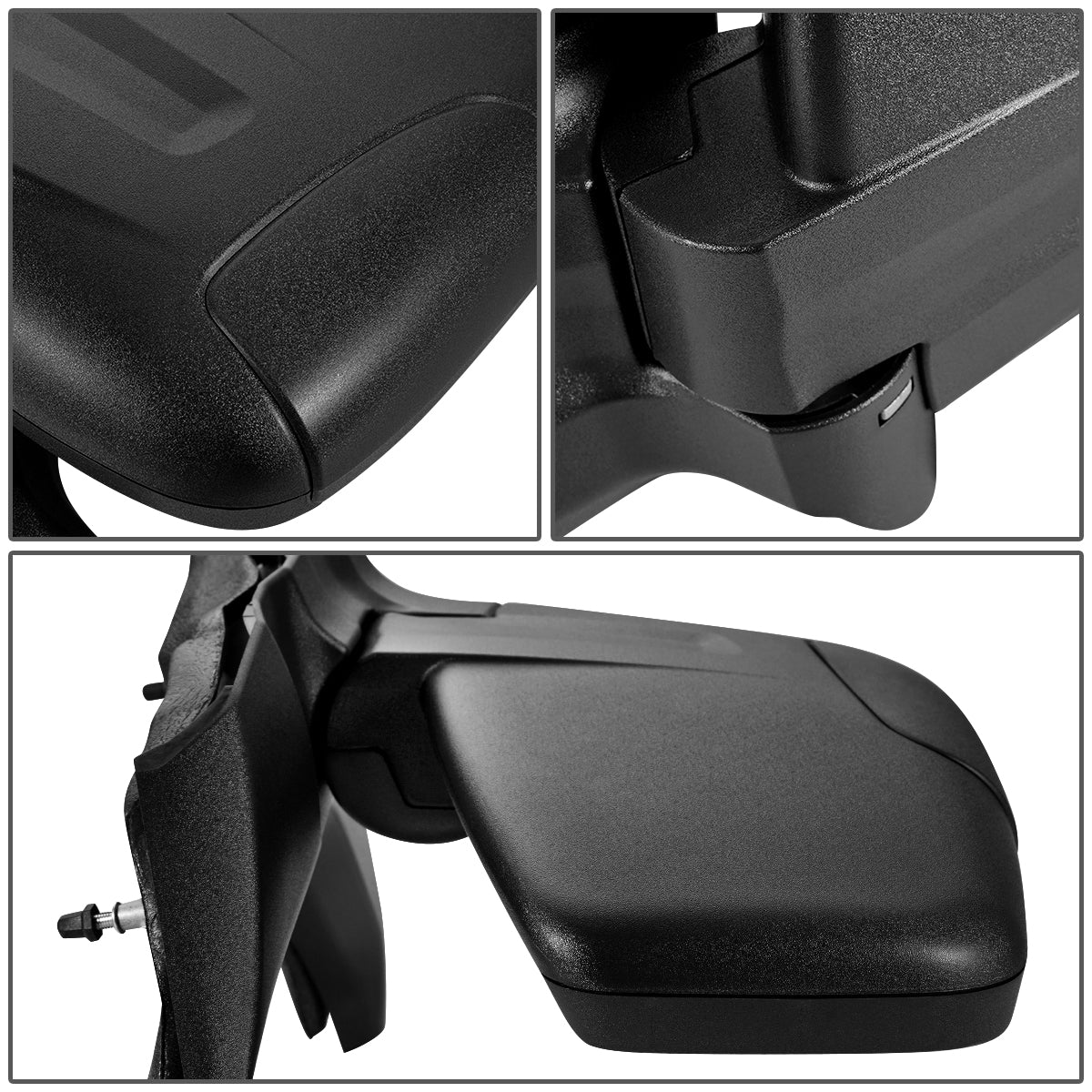 RETROVISOR MIRROR - OEM - 15-19 FORD TRANSIT 150, 250, 350 - MANUAL - FOLDING - TEXTURED - BLACK - RIGHT