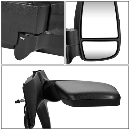 RETROVISOR MIRROR - OEM - 15-19 FORD TRANSIT 150, 250, 350 - POWERED - FOLDING - TEXTURED - BLACK - RIGHT