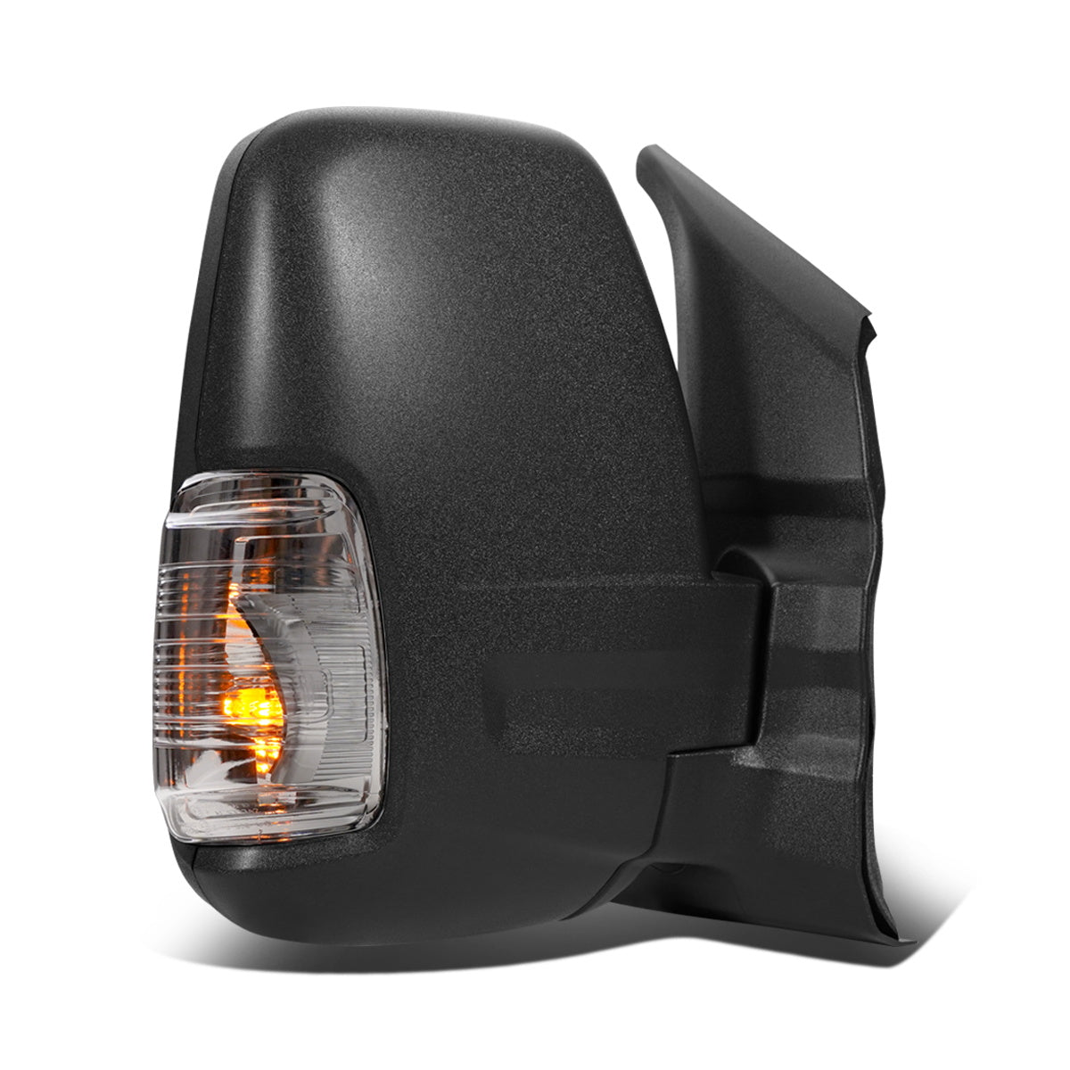 RETROVISOR MIRROR - OEM - 15-19 FORD TRANSIT 150, 250, 350 - POWERED - HEATED - W/ SIGNAL LIGHT - FOLDING - TEXTURED - BLACK - RIGHT