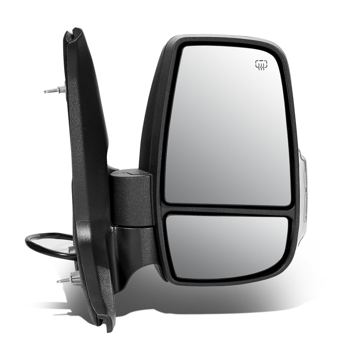 RETROVISOR MIRROR - OEM - 15-19 FORD TRANSIT 150, 250, 350 - POWERED - HEATED - W/ SIGNAL LIGHT - FOLDING - TEXTURED - BLACK - RIGHT
