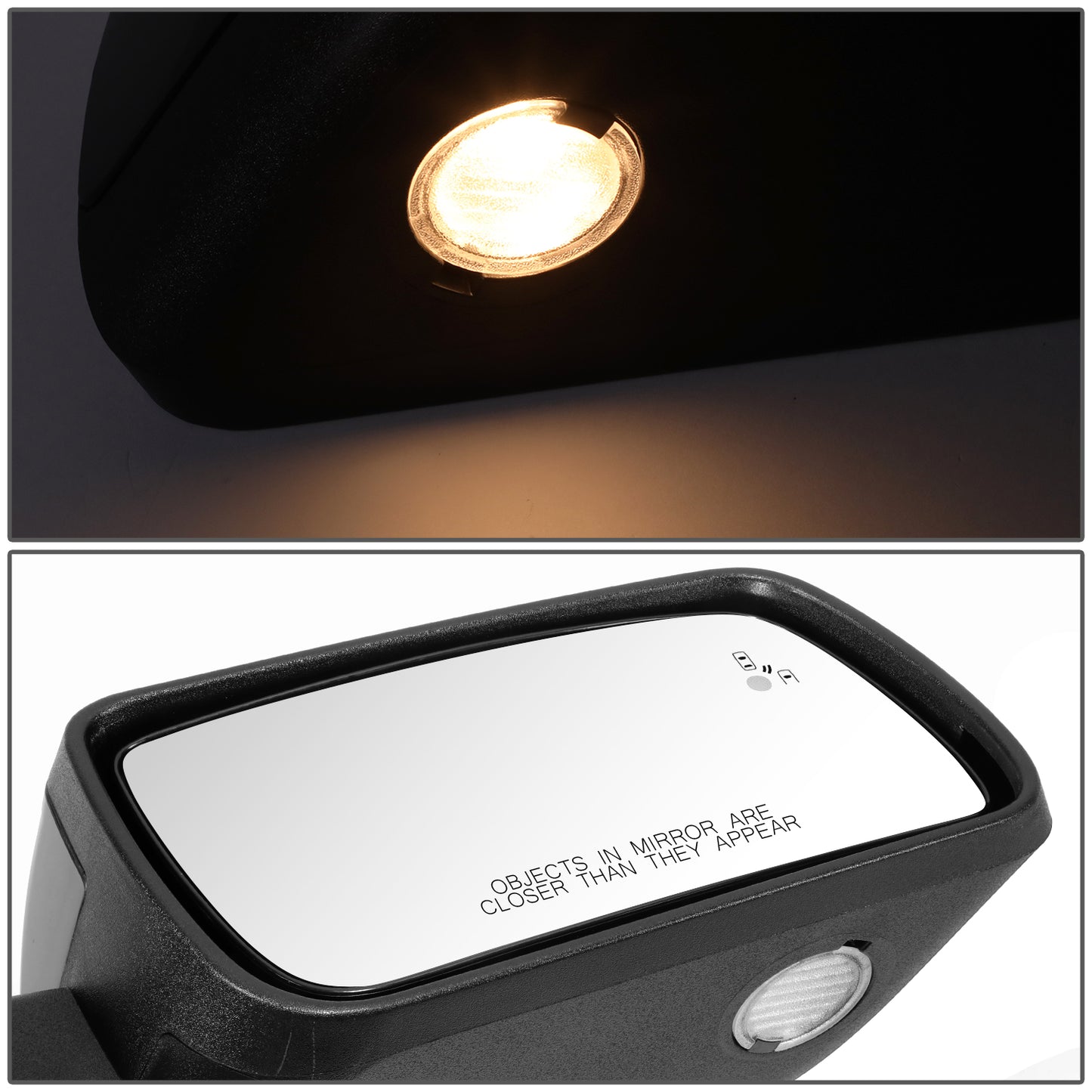 RETROVISOR MIRROR - OE STYLE - FORD FLEX 2013-2019 - WITH POWER WITH HEATED GLASS WITH BLIND SPOT WITH MEMORY - PASSENGER RIGHT SIDE - BLACK