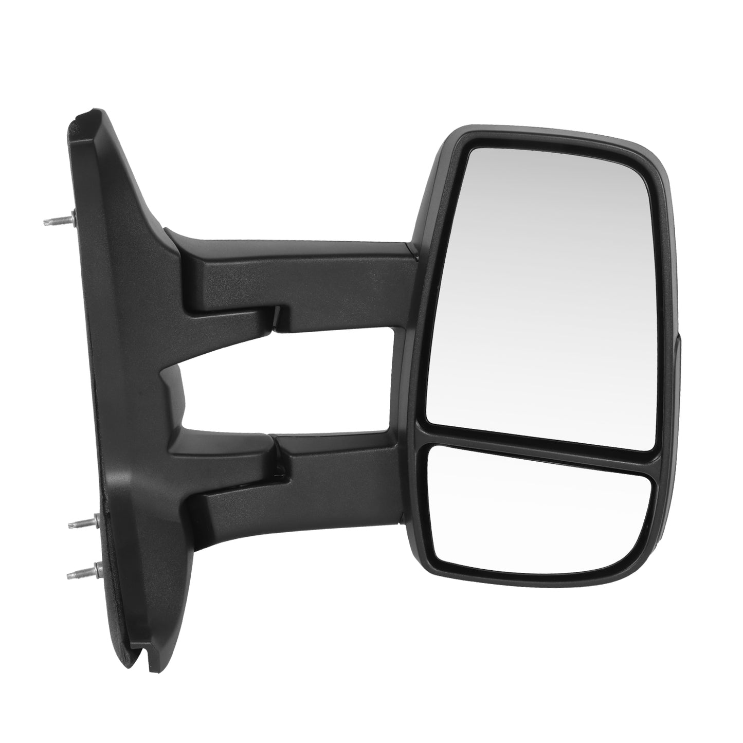 RETROVISOR MIRROR - OE STYLE - FORD TRANSIT 150 15-19 - FORD TRANSIT 250 15-19 - FORD TRANSIT 350 15-19 - WITH POWER LONG ARM LOW ROOF - PASSENGER SIDE - PAINT TO MATCH - BLACK
