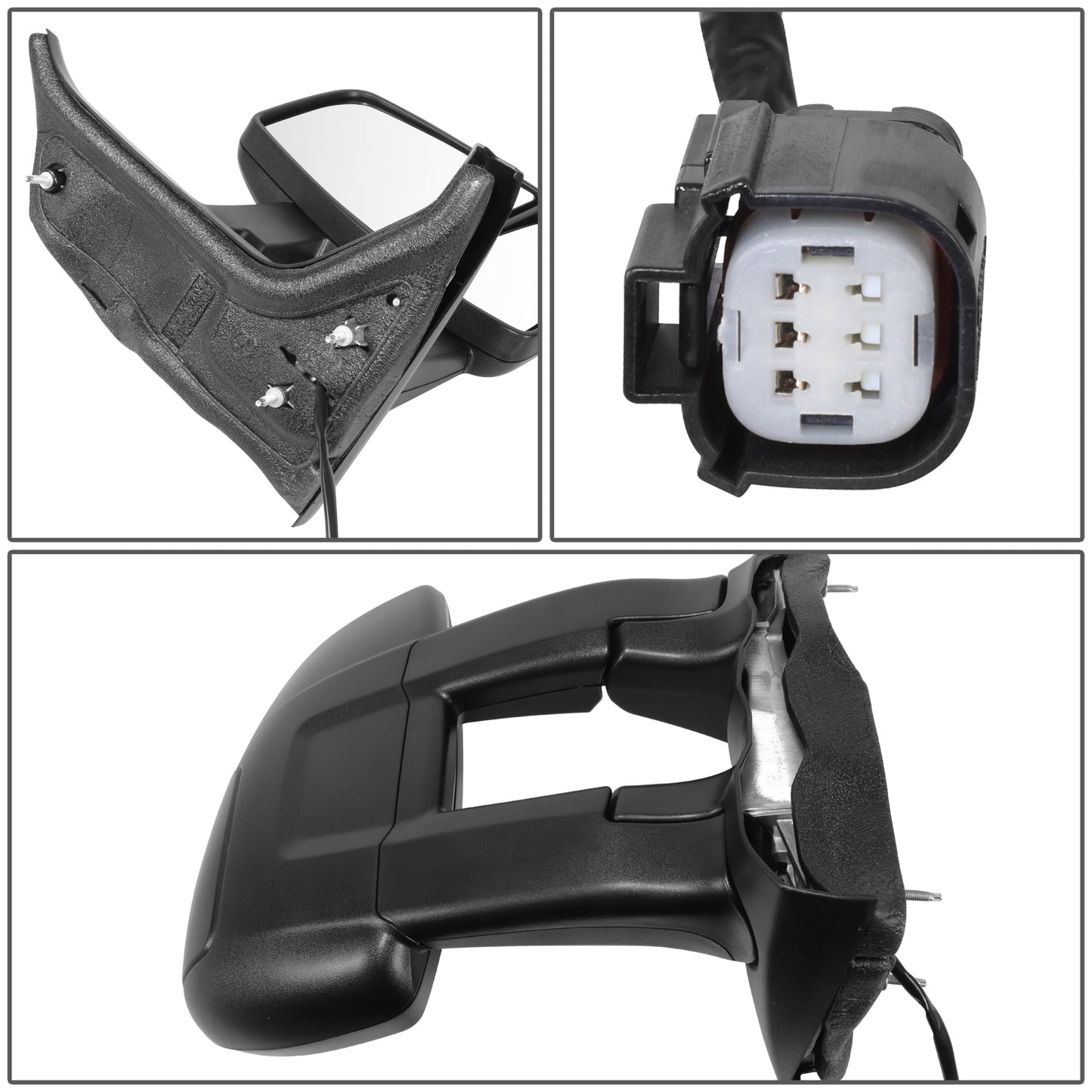 RETROVISOR MIRROR - OE STYLE - FORD TRANSIT 150 15-19 - FORD TRANSIT 250 15-19 - FORD TRANSIT 350 15-19 - WITH POWER HIGH ROOF - PASSENGER SIDE - PAINT TO MATCH - BLACK