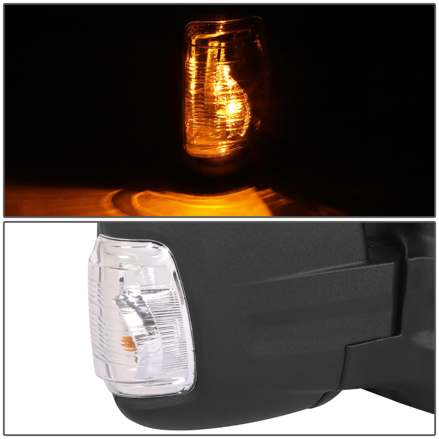 RETROVISOR MIRROR - OE STYLE - FORD TRANSIT 150 20-24 - WITH POWER WITH HEATED GLASS WITH BLIND SPOT WITH SIGNAL - PASSENGER VAN - PASSENGER SIDE - PAINT TO MATCH - BLACK