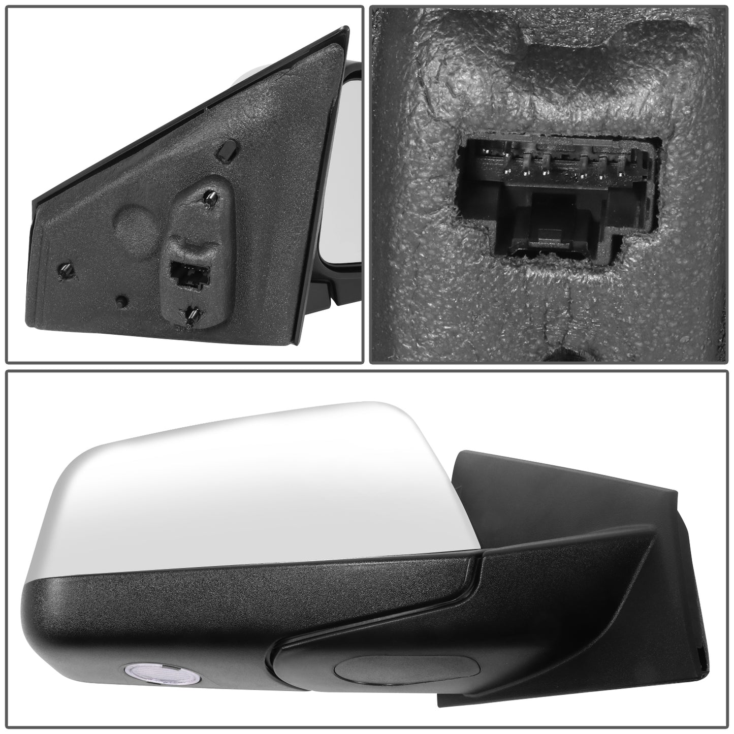 RETROVISOR MIRROR - OE STYLE - FORD EDGE 11-15 - WITH POWER WITH HEATED WITH PUDDLE WITH BLIND SPOT - PASSENGER SIDE - PAINT TO MATCH - BLACK