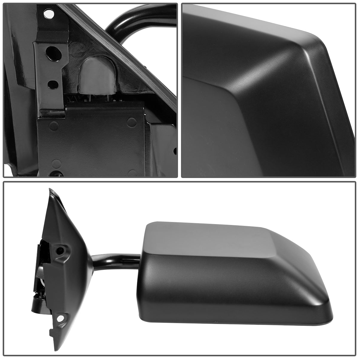 RETROVISOR MIRROR - OEM - 82-93 CHEVY S10, SONOMA, JIMMY - MANUAL - TEXTURED - BLACK - LEFT