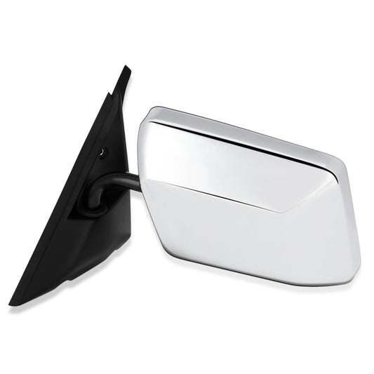 RETROVISOR MIRROR - OEM - 83-90 CHEVY S10 BLAZER / 82-90 CHEVY S10 PICKUP / 83-90 GMC S15 JIMMY / 82-93 GMC S15 PICKUP - MANUAL - CHROME - LEFT