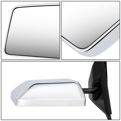 RETROVISOR MIRROR - OEM - 83-90 CHEVY S10 BLAZER / 82-90 CHEVY S10 PICKUP / 83-90 GMC S15 JIMMY / 82-93 GMC S15 PICKUP - MANUAL - CHROME - LEFT