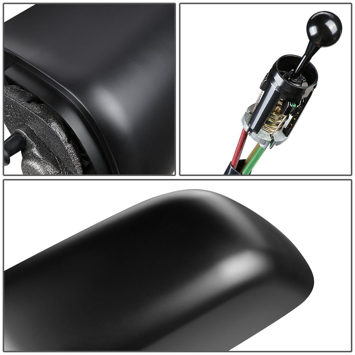 RETROVISOR MIRROR - OEM - 88-96 BUICK REGAL / 90-94 CHEVY LUMINA / 88-96 PONTIAC GRAND PRIX - MANUAL - PAINTABLE - BLACK - LEFT