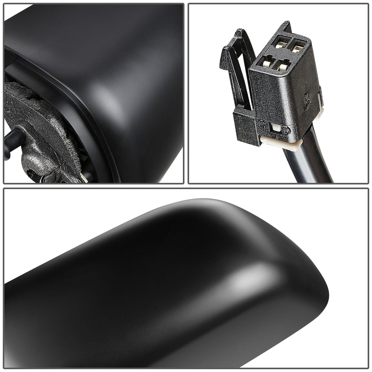 RETROVISOR MIRROR - OEM - 90-96 BUICK REGAL / 90-96 PONTIAC GRAND PRIX - POWERED - PAINTABLE - BLACK - LEFT