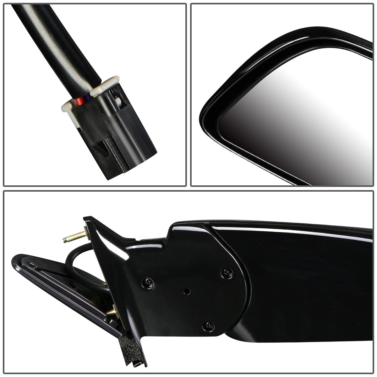 RETROVISOR MIRROR - OEM - 88-98 CHEVY GMC C/K 1500 / 88-00 CHEVY GMC C/K 2500 / 88-02 CHEVY GMC C3500 / 88-00 CHEVY GMC K3500 / 95-99 CHEVY TAHOE / 92-99 GMC YUKON / SUBURBAN - MATTE - BLACK - LEFT