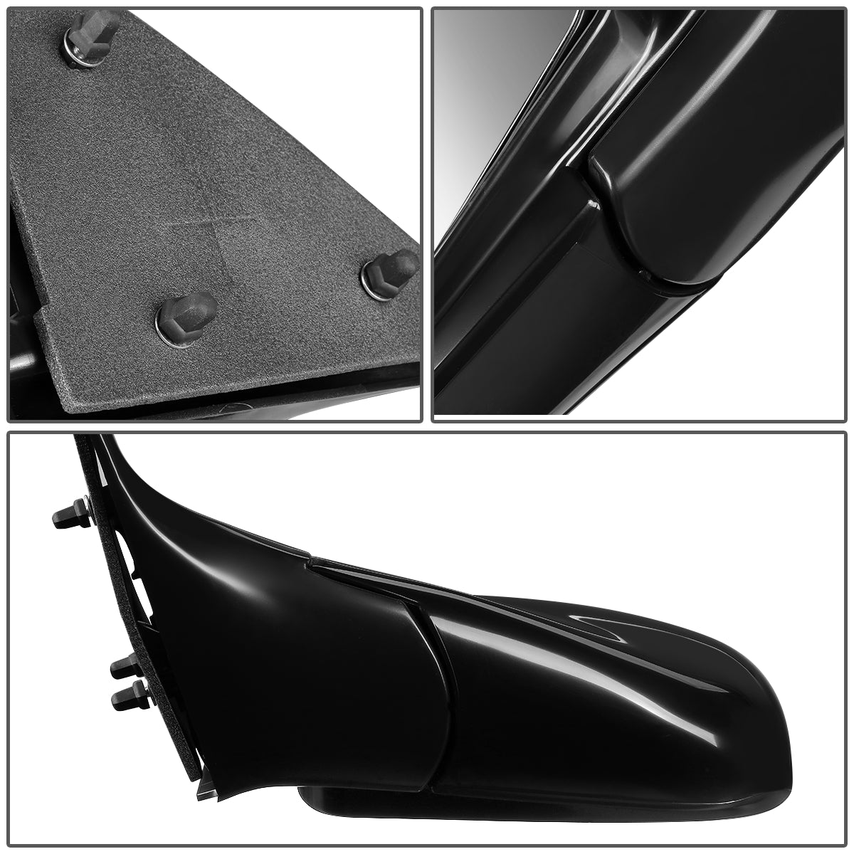 RETROVISOR MIRROR - OEM - 94-97 CHEVY BLAZER / 94-97 CHEVY S10 PICKUP / 94-97 GMC JIMMY / 94-97 GMC SONOMA / 96-97 ISUZU HOMBRE / 96-97 OLDSMOBILE BRAVADA - GLOSSY - BLACK - LEFT