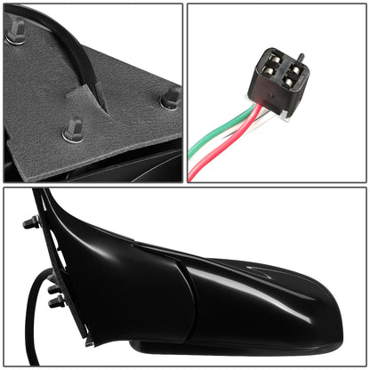 RETROVISOR MIRROR - OEM - 94-97 CHEVY BLAZER / 94-97 CHEVY S10 PICKUP / 94-97 GMC JIMMY / 94-97 GMC SONOMA / 96-97 ISUZU HOMBRE / 96-97 OLDSMOBILE BRAVADA - GLOSSY - BLACK - LEFT