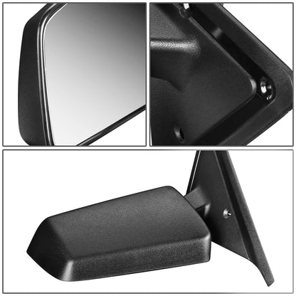 RETROVISOR MIRROR - OEM - 85-94 CHEVY S10 BLAZER / 85-93 CHEVY S10 PICKUP / 85-91 GMC S15 JIMMY / 85-90 GMC S15 PICKUP / 91-93 GMC SONOMA / 91-94 OLDSMOBILE BRAVADA - MANUAL - TEXTURED - BLACK - LEFT