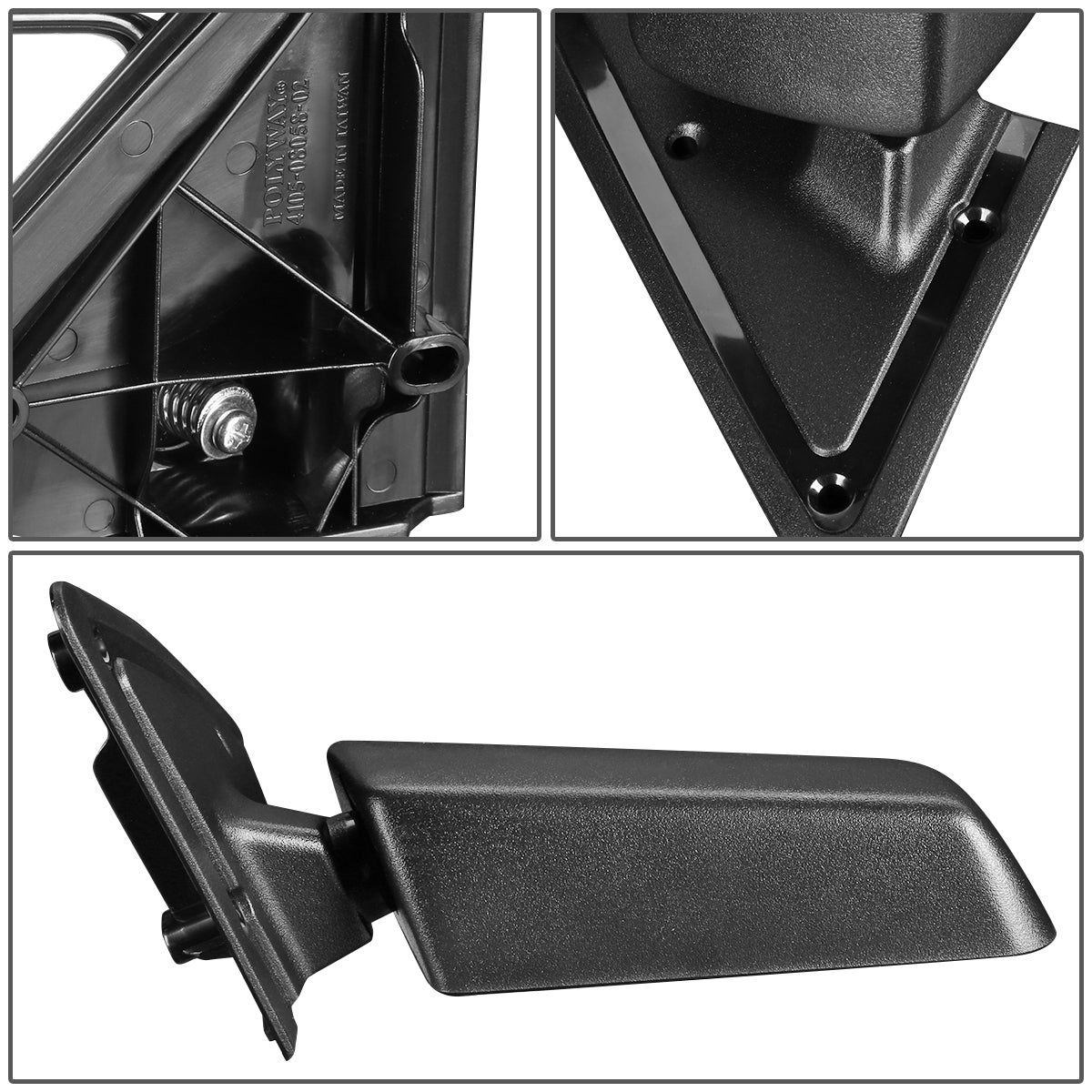 RETROVISOR MIRROR - OEM - 85-94 CHEVY S10 BLAZER / 85-93 CHEVY S10 PICKUP / 85-91 GMC S15 JIMMY / 85-90 GMC S15 PICKUP / 91-93 GMC SONOMA / 91-94 OLDSMOBILE BRAVADA - MANUAL - TEXTURED - BLACK - LEFT