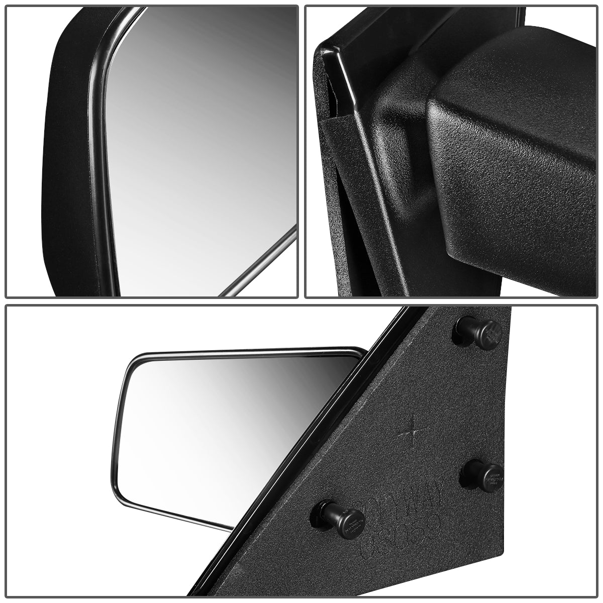 RETROVISOR MIRROR - OEM - 94-04 CHEVY S10 PICKUP / 94-04 GMC SONOMA - MANUAL - TEXTURED - BLACK - LEFT