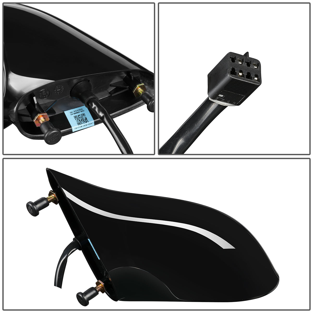 RETROVISOR MIRROR - OEM - 92-99 BUICK LESABRE / 91-96 BUICK PARK AVENUE / 92-99 OLDSMOBILE 88 / 91-96 OLDSMOBILE 98 / 96-99 OLDSMOBILE LSS / 97-98 OLDSMOBILE REGENCY - POWERED - PAINTABLE - BLACK - LEFT