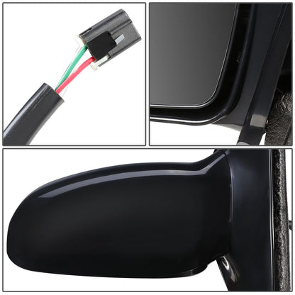 RETROVISOR MIRROR - OEM - 95-05 CHEVY CAVALIER COUPE / 95-05 PONTIAC SUNFIRE COUPE - POWERED - PAINTABLE - BLACK - LEFT