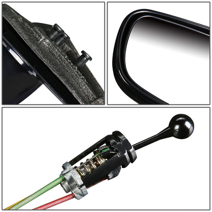 RETROVISOR MIRROR - OEM - 97-05 CHEVY MALIBU - MANUAL - PAINTABLE - BLACK - LEFT