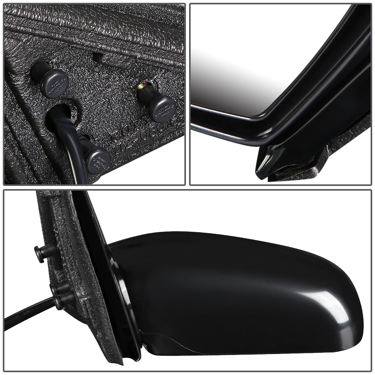 RETROVISOR MIRROR - OEM - 97-05 CHEVY MALIBU / 97-99 OLDSMOBILE CUTLASS - POWERED - PAINTABLE - BLACK - LEFT