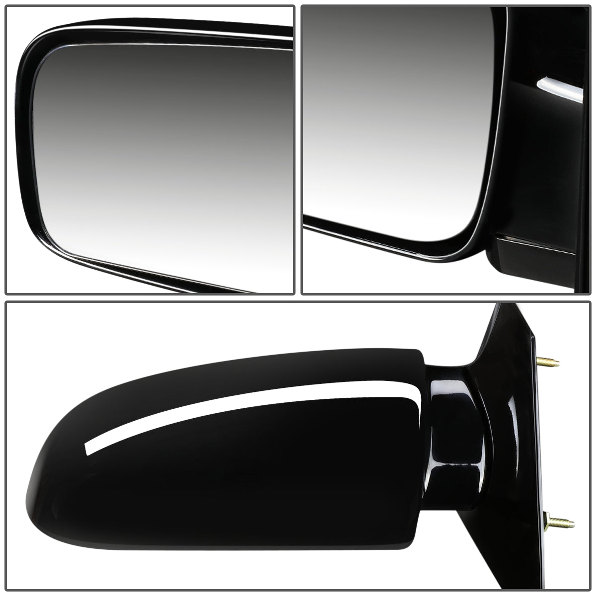 RETROVISOR MIRROR - OEM - 88-98 CHEVY ASTRO / 88-98 GMC SAFARI - POWERED - PAINTABLE - BLACK - LEFT