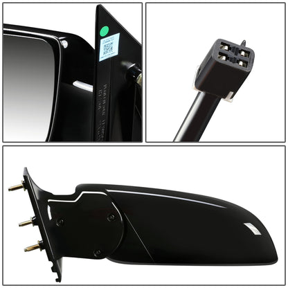 RETROVISOR MIRROR - OEM - 88-98 CHEVY ASTRO / 88-98 GMC SAFARI - POWERED - PAINTABLE - BLACK - LEFT