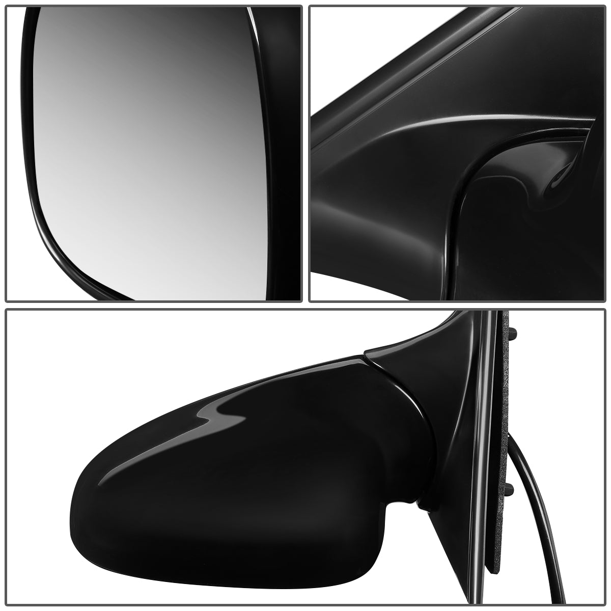 RETROVISOR MIRROR - OEM - 98-99 CHEVY BLAZER / 1998 CHEVY S10 PICKUP / 1998 GMC SONOMA / 98-99 OLDSMOBILE BRAVADA - POWERED - HEATED - PAINTABLE - BLACK - LEFT