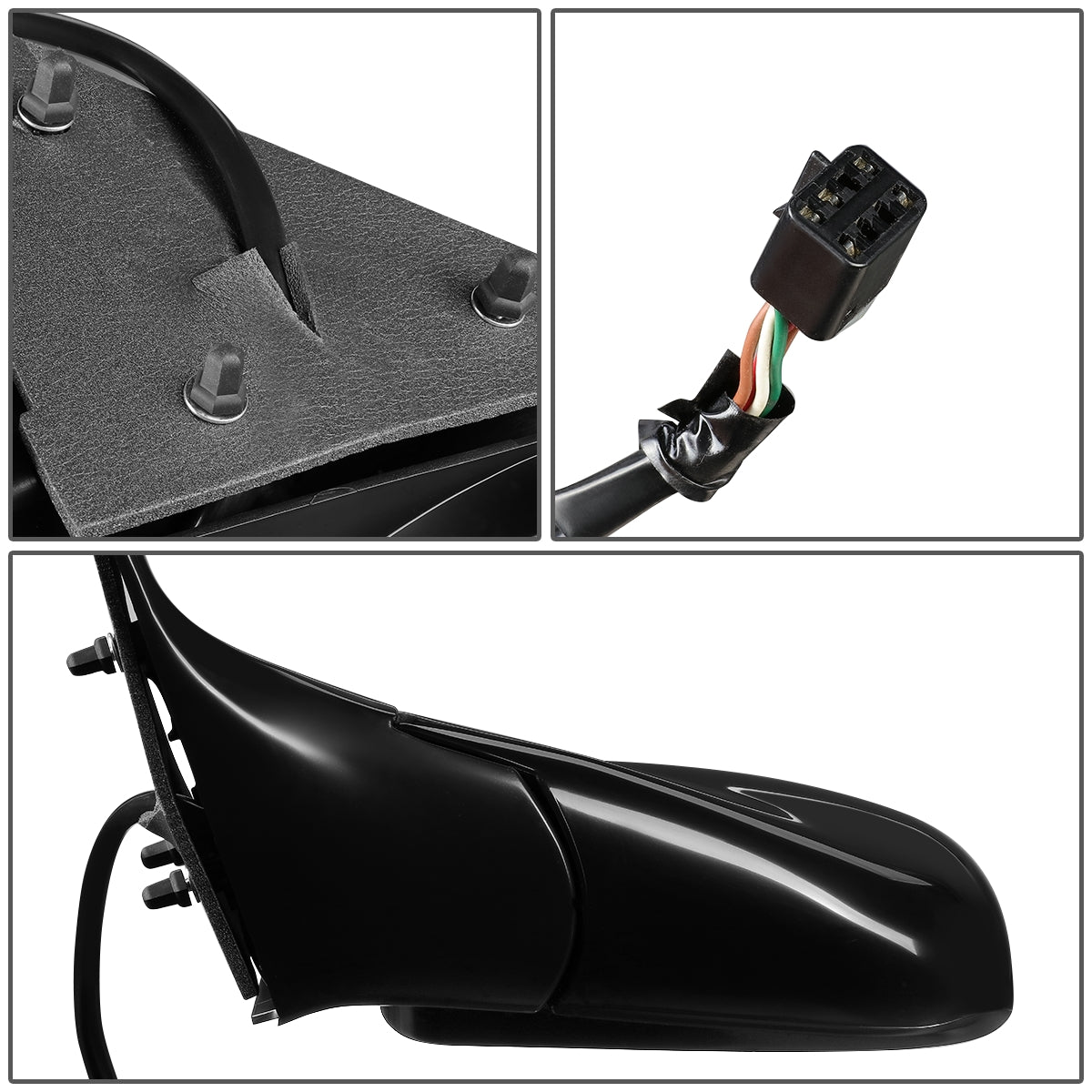 RETROVISOR MIRROR - OEM - 98-99 CHEVY BLAZER / 1998 CHEVY S10 PICKUP / 1998 GMC SONOMA / 98-99 OLDSMOBILE BRAVADA - POWERED - HEATED - PAINTABLE - BLACK - LEFT