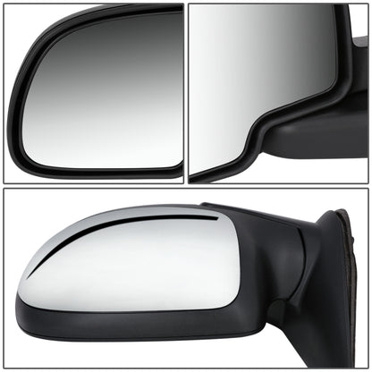 RETROVISOR MIRROR - OEM - 99-02 CHEVY SILVERADO 1500, 2500, 3500 / 99-02 GMC SIERRA 1500, 2500, 3500 - POWERED - BLACK - LEFT