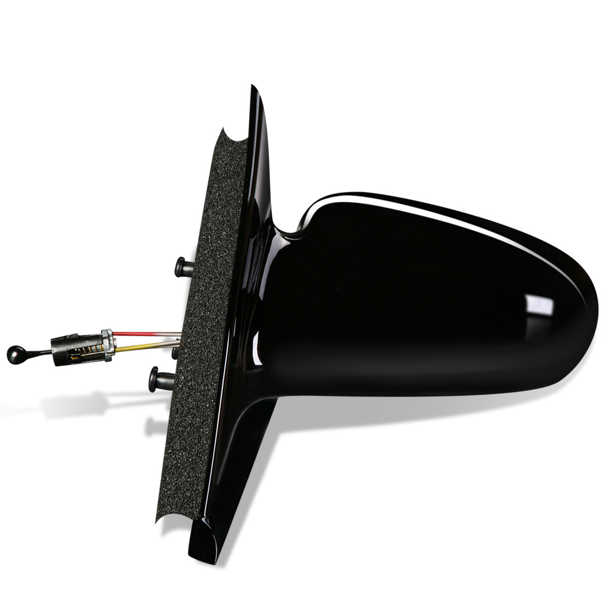 RETROVISOR MIRROR - OEM - 96-02 SATURN SL SEDAN / 96-01 SATURN SW WAGON - MANUAL - PAINTABLE - BLACK - LEFT