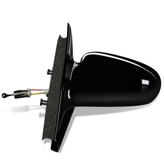 RETROVISOR MIRROR - OEM - 96-02 SATURN SL SEDAN / 96-01 SATURN SW WAGON - MANUAL - PAINTABLE - BLACK - LEFT
