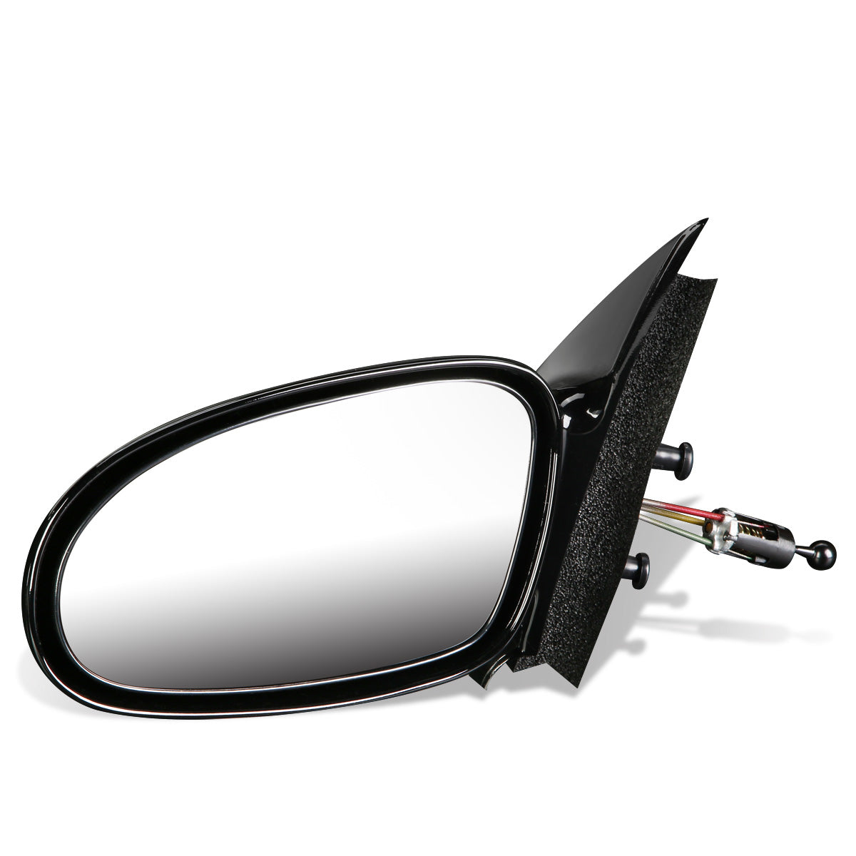 RETROVISOR MIRROR - OEM - 96-02 SATURN SL SEDAN / 96-01 SATURN SW WAGON - MANUAL - PAINTABLE - BLACK - LEFT