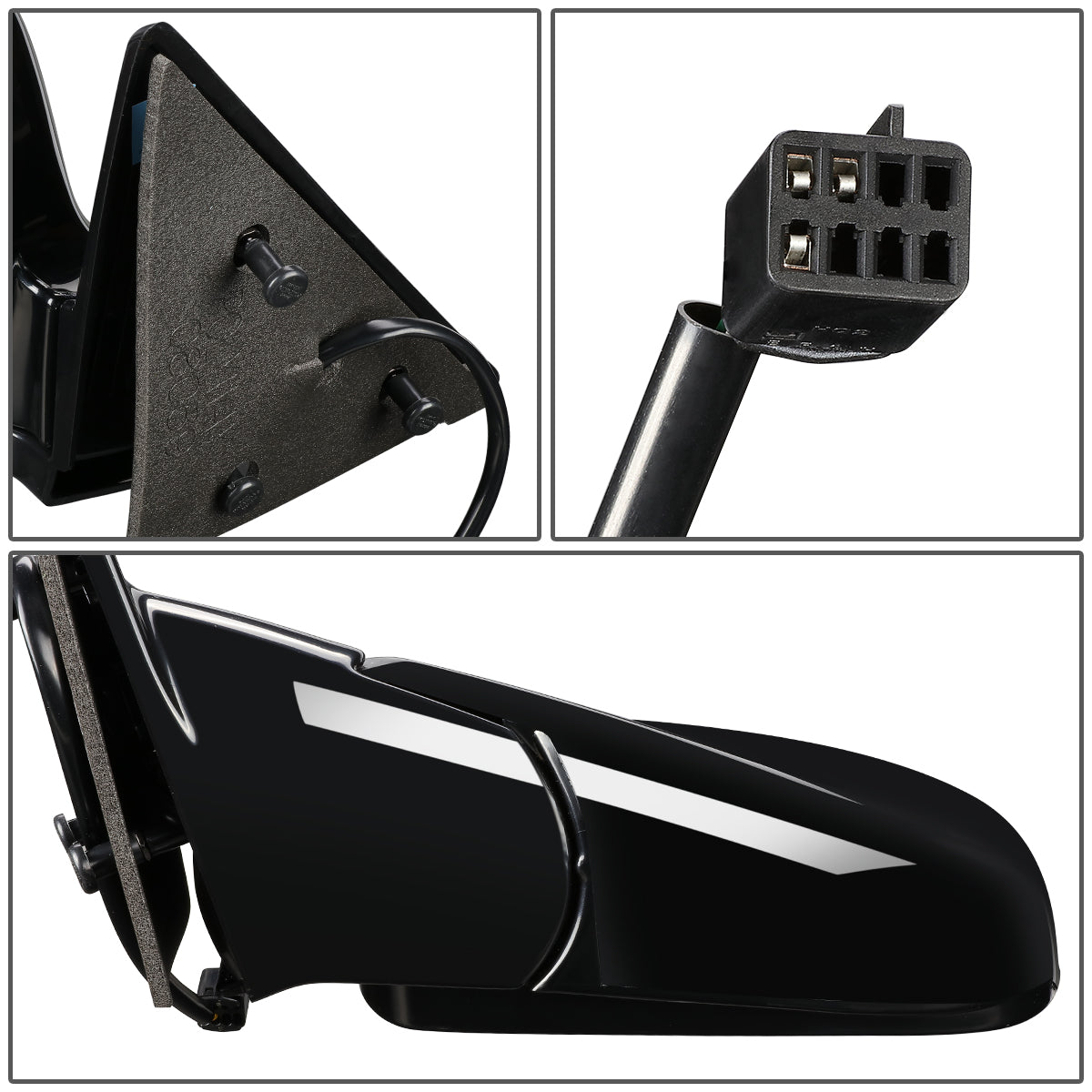 RETROVISOR MIRROR - OEM - 98-99 CHEVY BLAZER / 1998 CHEVY S10 PICKUP / 1998GMC SONOMA / 98-99 OLDSMOBILE BRAVADA - POWERED - PAINTABLE - BLACK - LEFT