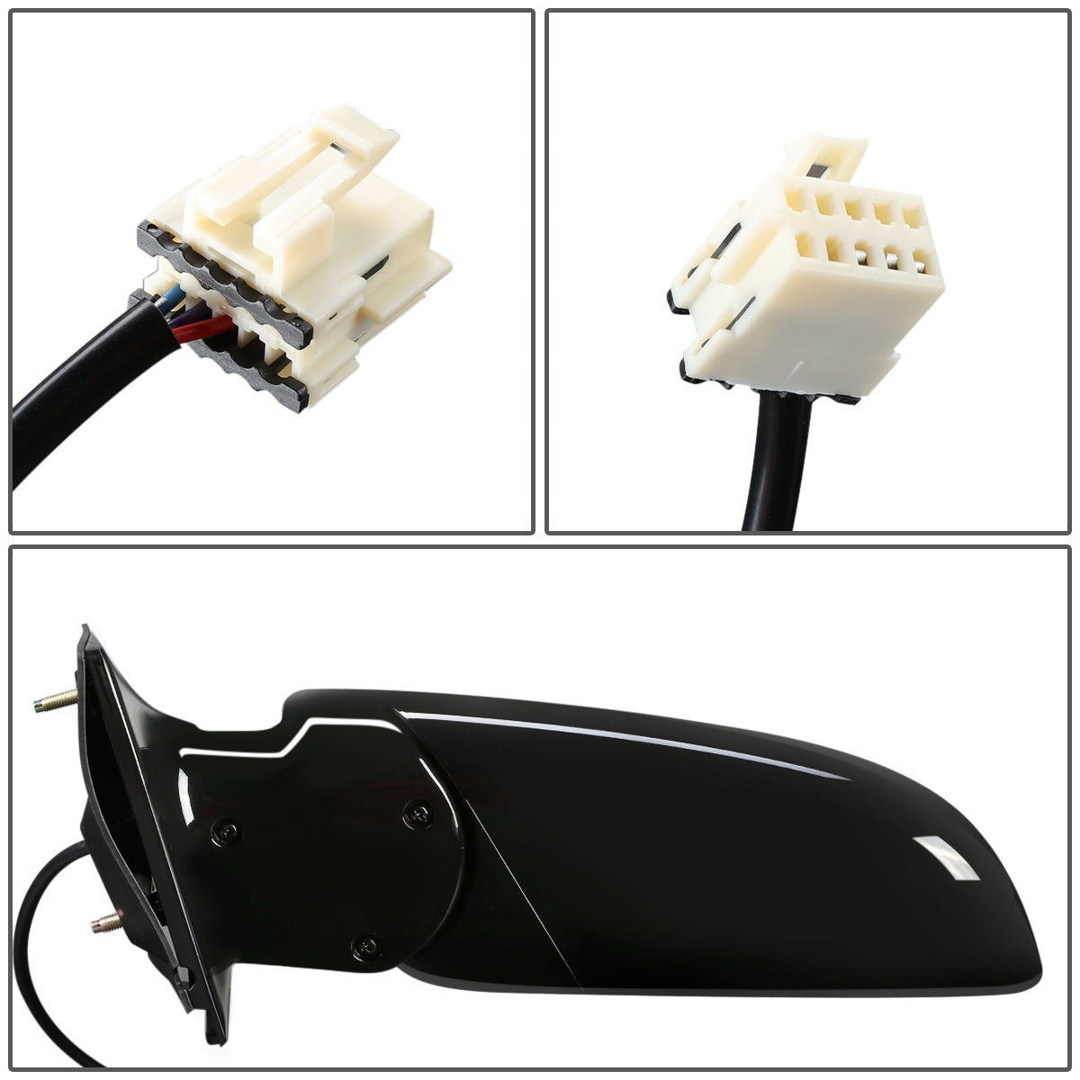 RETROVISOR MIRROR - OEM - 1999 CHEVY ASTRO / 1999 GMC SAFARI - POWERED - PAINTABLE - BLACK - LEFT