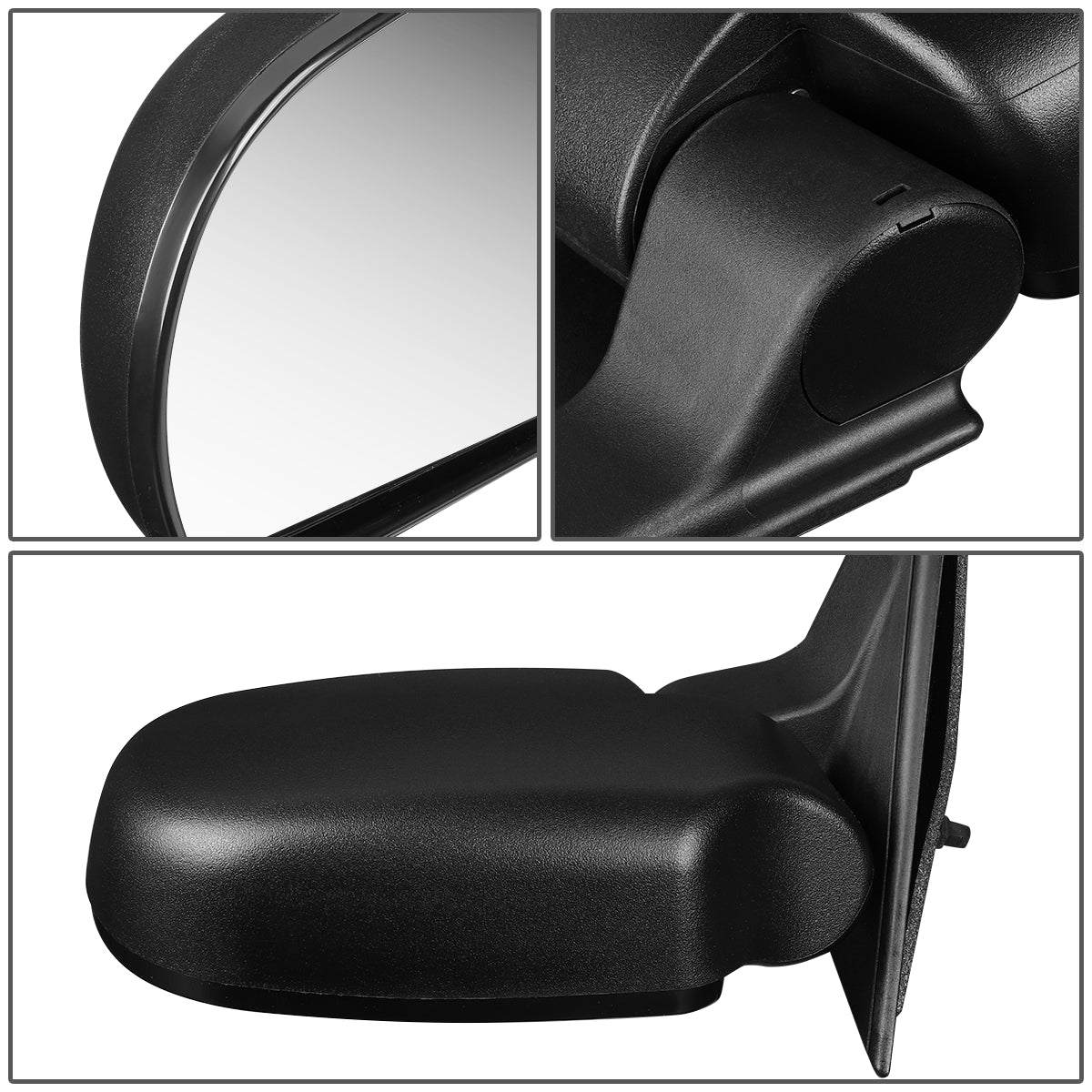 RETROVISOR MIRROR - OEM - 99-05 CHEVY BLAZER / 98-04 CHEVY S10 PICKUP / 98-04 GMC SONOMA / 99-01 OLDSMOBILE BRAVADA - MANUAL - TEXTURED - BLACK - LEFT