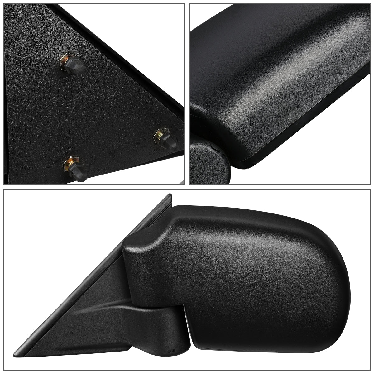 RETROVISOR MIRROR - OEM - 99-05 CHEVY BLAZER / 98-04 CHEVY S10 PICKUP / 98-04 GMC SONOMA / 99-01 OLDSMOBILE BRAVADA - MANUAL - TEXTURED - BLACK - LEFT