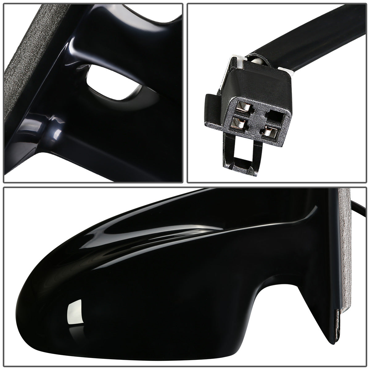 RETROVISOR MIRROR - OEM - 97-03 PONTIAC GRAND PRIX - POWERED - PAINTABLE - BLACK - LEFT