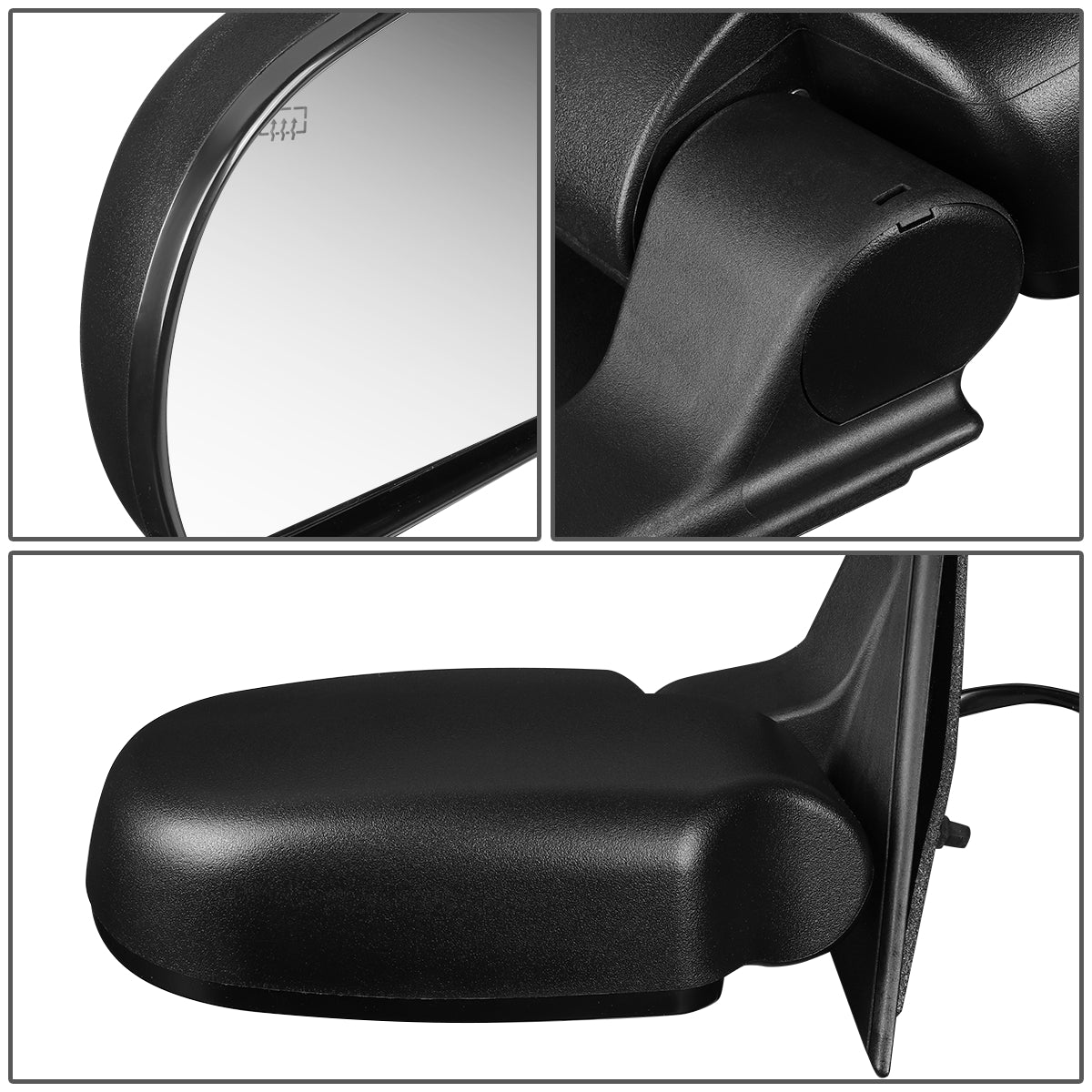 RETROVISOR MIRROR - OEM - 99-05 CHEVY BLAZER / 98-04 CHEVY S10 PICKUP / 98-04 GMC SONOMA / 99-01 OLDSMOBILE BRAVADA - POWERED - HEATED - TEXTURED - BLACK - LEFT