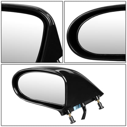 RETROVISOR MIRROR - OEM - 92-99 BUICK LESABRE / 92-99 OLDSMOBILE 88 - MANUAL - PAINTABLE - BLACK - LEFT