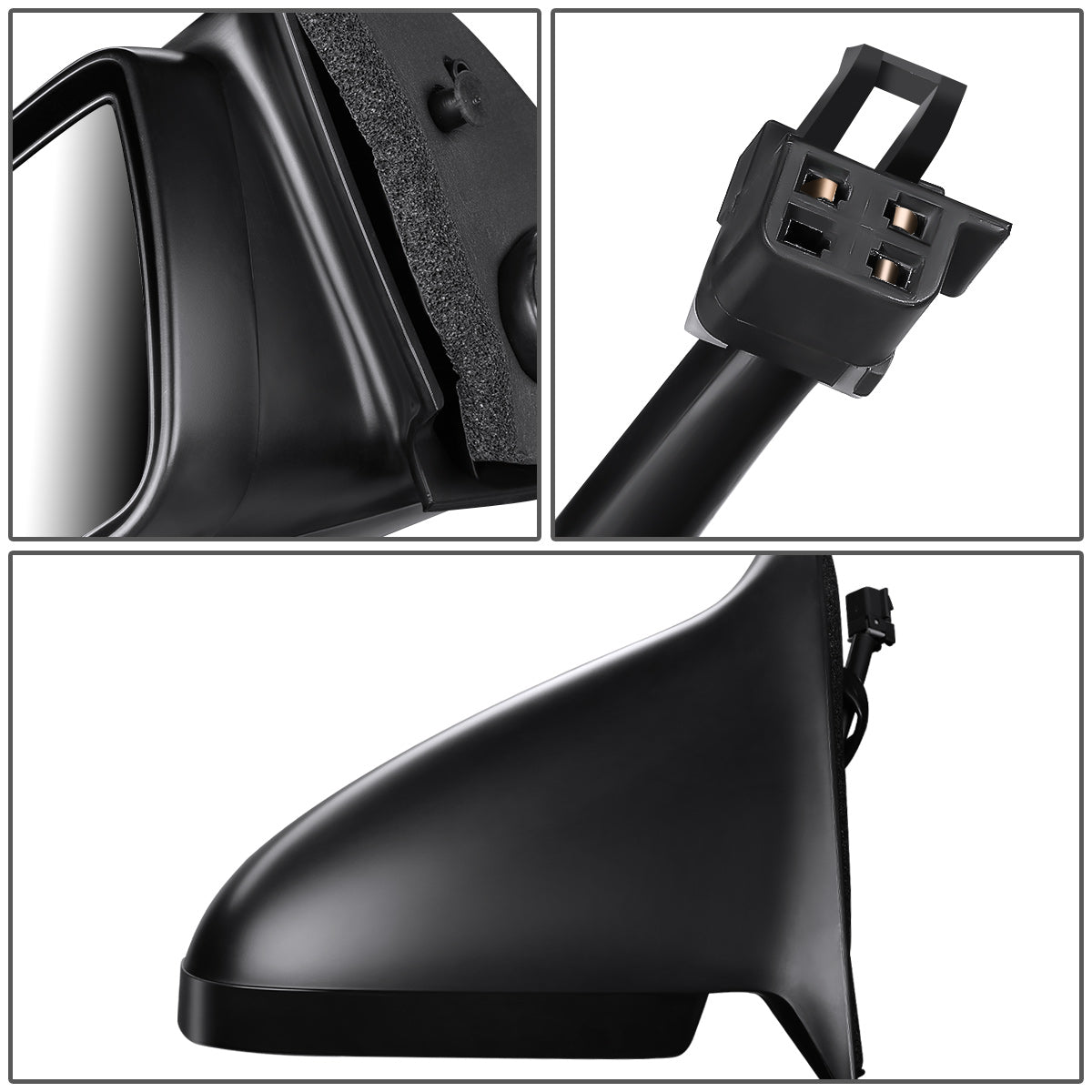 RETROVISOR MIRROR - OEM - 95-99 CHEVY MONTE CARLO - POWERED - BLACK MATERIAL - LEFT