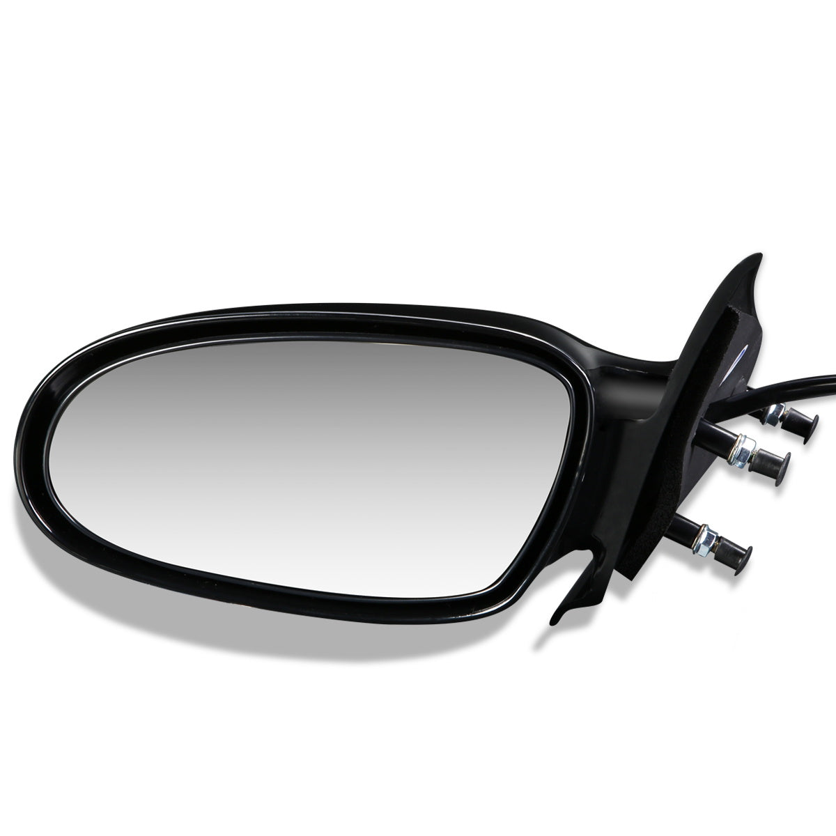 RETROVISOR MIRROR - OEM - 96-02 SATURN SL SEDAN / 96-01 SATURN SW WAGON - POWERED - PAINTABLE - BLACK - LEFT