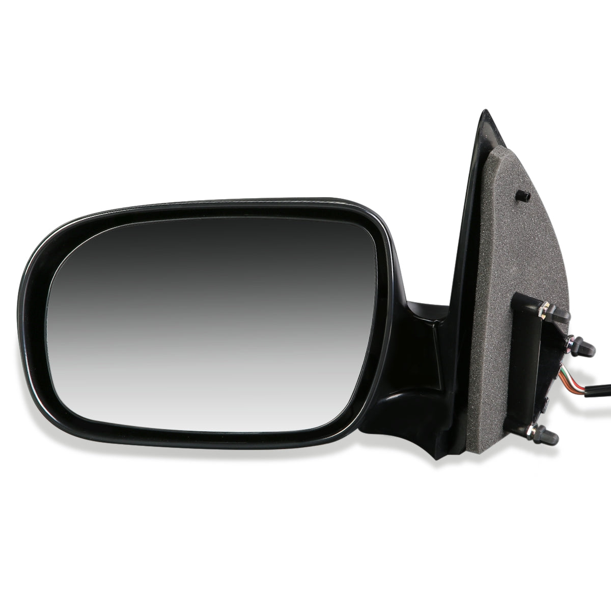 RETROVISOR MIRROR - OEM - 05-07 BUICK TERRAZA / 97-04 CHEVY VENTURE / 97-04 OLDSMOBILE SILHOUETTE / 97-98 PONTIAC TRANS SPORT / 05-07 SATURN RELAY - POWERED - PAINTABLE - BLACK - LEFT