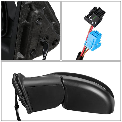 RETROVISOR MIRROR - OEM - 99-02 CHEVY SILVERADO 1500, 2500, 3500 / 99-02 GMC SIERRA 1500, 2500, 3500 - POWERED - HEATED - PAINTABLE - BLACK - LEFT