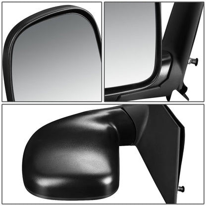 RETROVISOR MIRROR - OEM - 96-02 CHEVY EXPRESS 1500, 2500, 3500 / 96-02 GMC SAVANA 1500, 2500, 3500 - POWERED - HEATED - TEXTURED - BLACK - LEFT