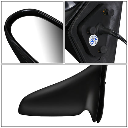 RETROVISOR MIRROR - OEM - 98-02 GEO PRIZM - POWERED - BLACK MATERIAL - LEFT