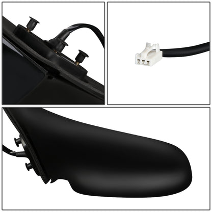 RETROVISOR MIRROR - OEM - 98-02 GEO PRIZM - POWERED - BLACK MATERIAL - LEFT