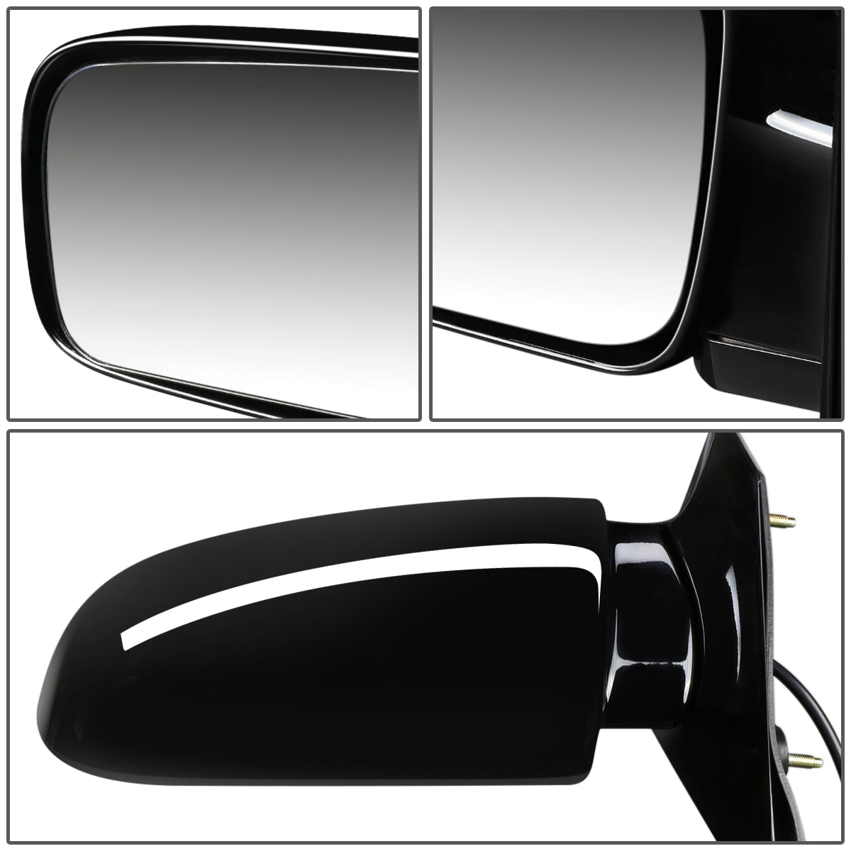 RETROVISOR MIRROR - OEM - 00-05 CHEVY ASTRO / 00-05 GMC SAFARI - POWERED - PAINTABLE - BLACK - LEFT