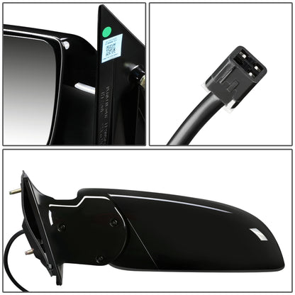 RETROVISOR MIRROR - OEM - 00-05 CHEVY ASTRO / 00-05 GMC SAFARI - POWERED - PAINTABLE - BLACK - LEFT