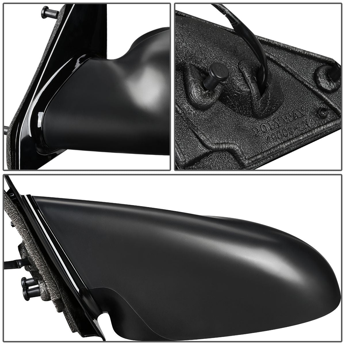 RETROVISOR MIRROR - OEM - 01-05 SATURN L SEDAN / 2004 SATURN L300 / 2000 SATURN LS SEDAN / 00-03 SATURN LW WAGON - POWERED - HEATED - PAINTABLE - BLACK - LEFT